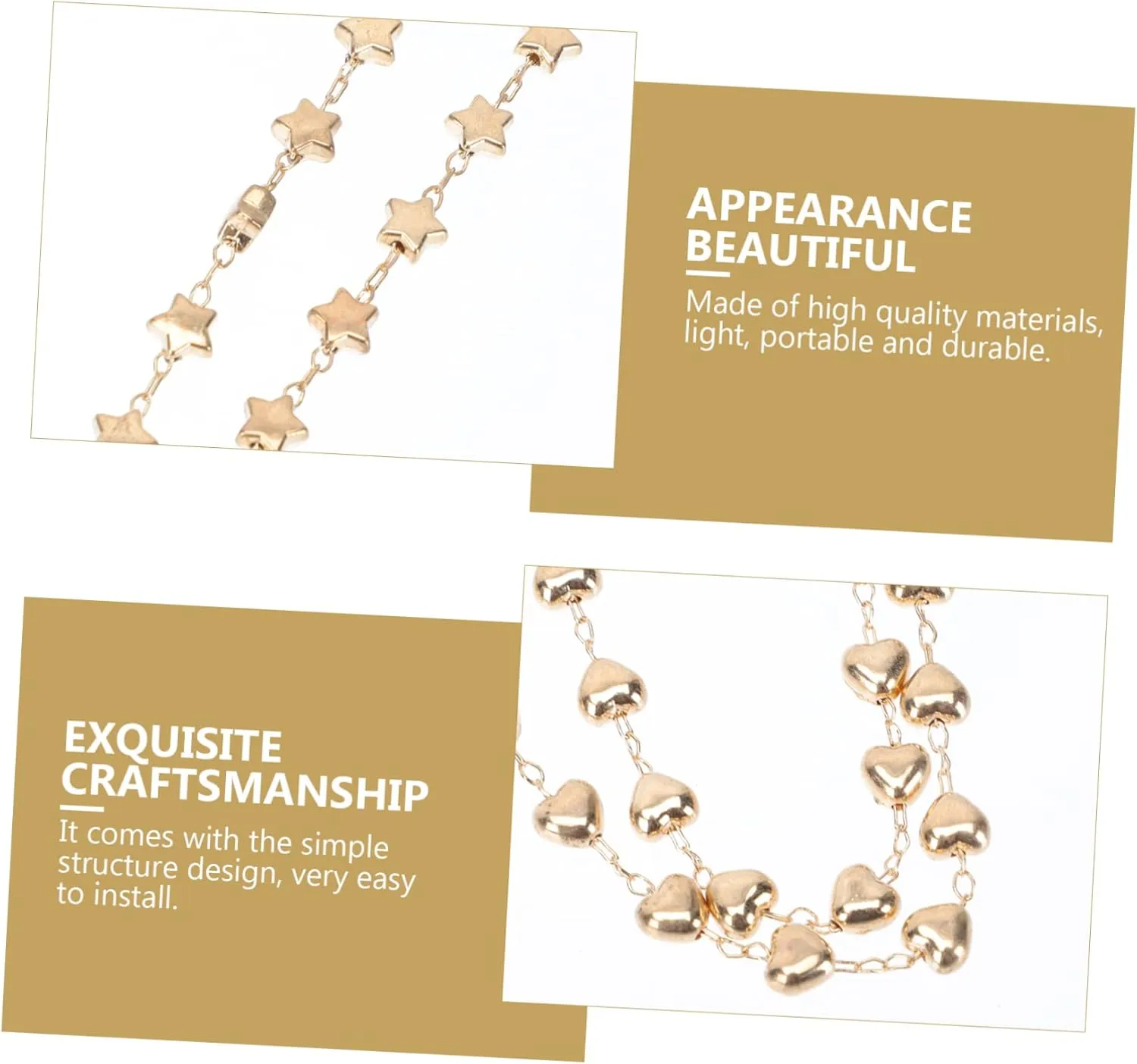 2pcs Hanging Chain Western Style Alloy Miss