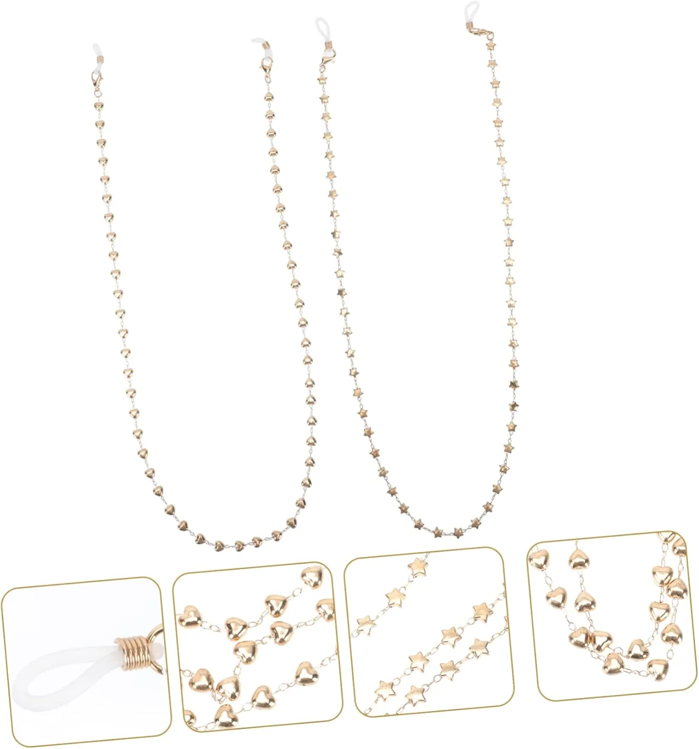 2pcs Hanging Chain Western Style Alloy Miss
