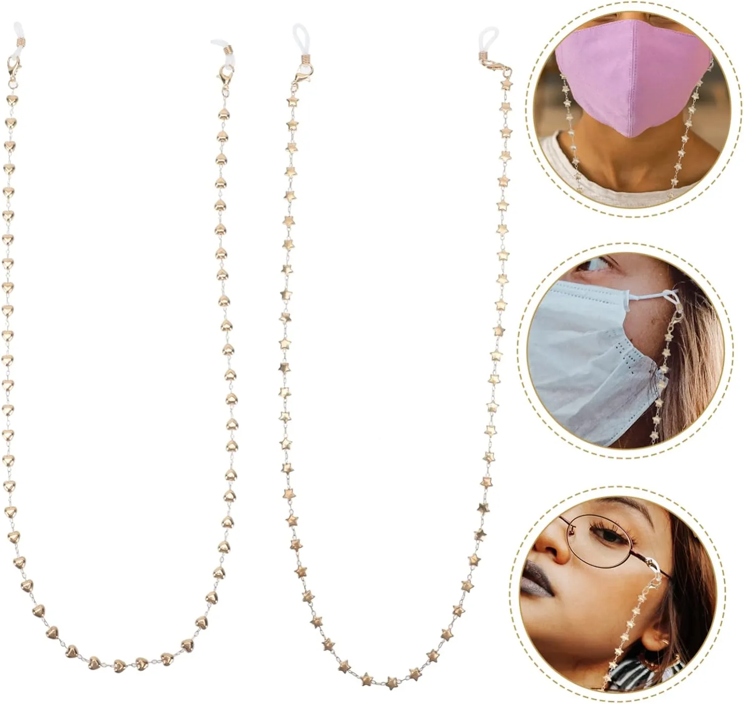 2pcs Hanging Chain Western Style Alloy Miss