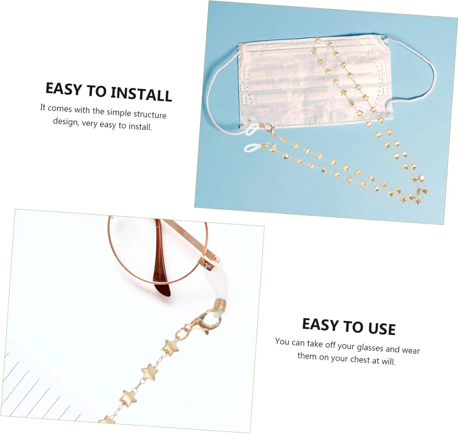 2pcs Hanging Chain Western Style Alloy Miss