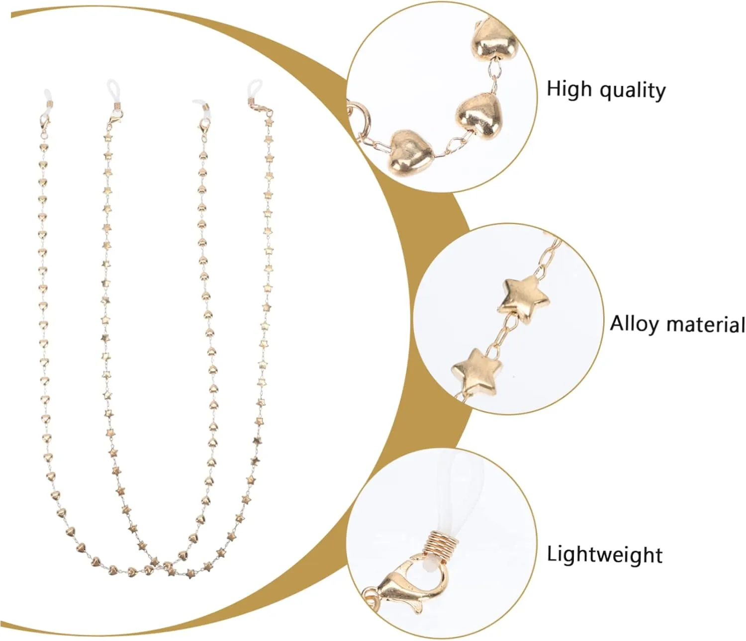 2pcs Hanging Chain Western Style Alloy Miss