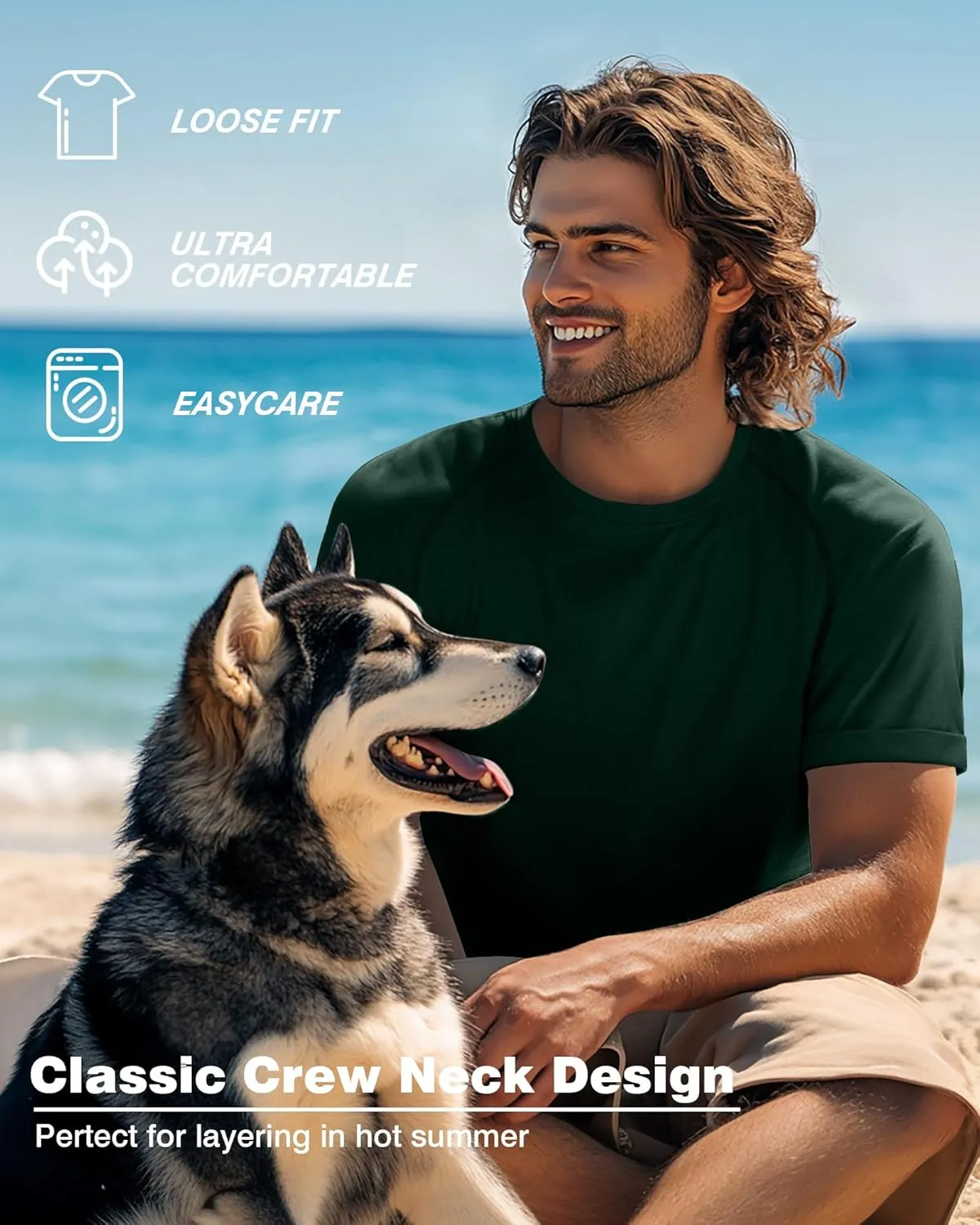 3 Pack Men's Big and Tall T-Shirts Cotton Workout Raglan Short Sleeve Shirts Casual Athletic Tee Basic Summer Tops