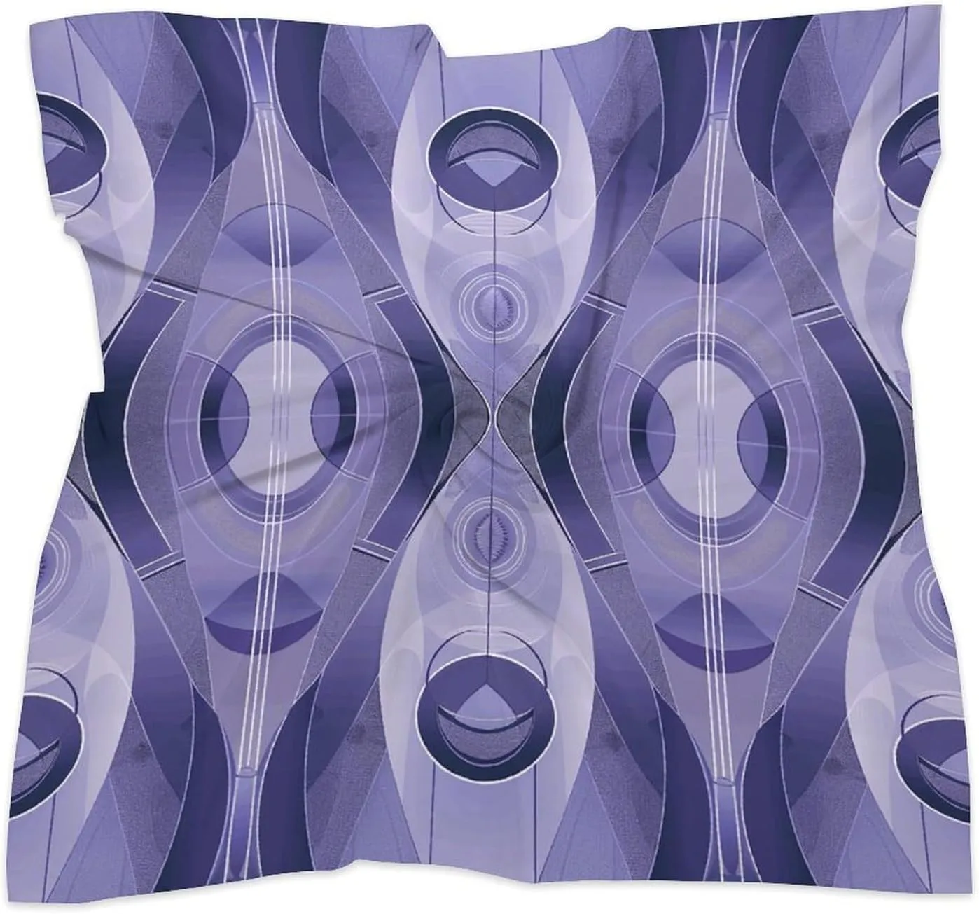 Abstract Blue Pattern Head Scarf Like Silk Scarf Lightweight Fashion Satin Hair Bandanas for Women Boho Headscarf Hair Wrap Bandana Headband Handkerchief Silk Scarves for Bag Purse Neck 18 Inch