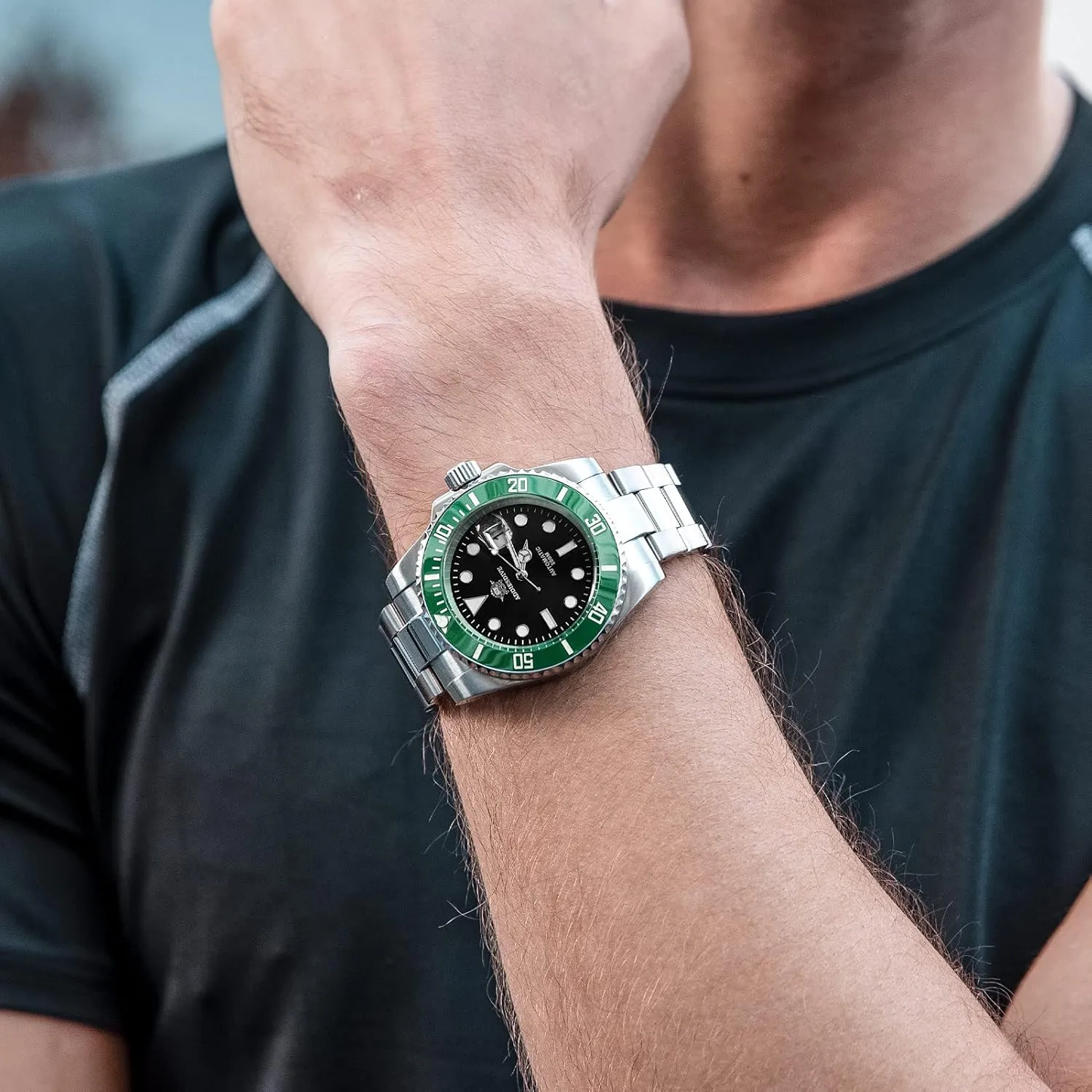 ADDIESDIVE Automatic Dive Watch for Men Steel Band Waterproof Diver 200 M Japan NH35A Movement