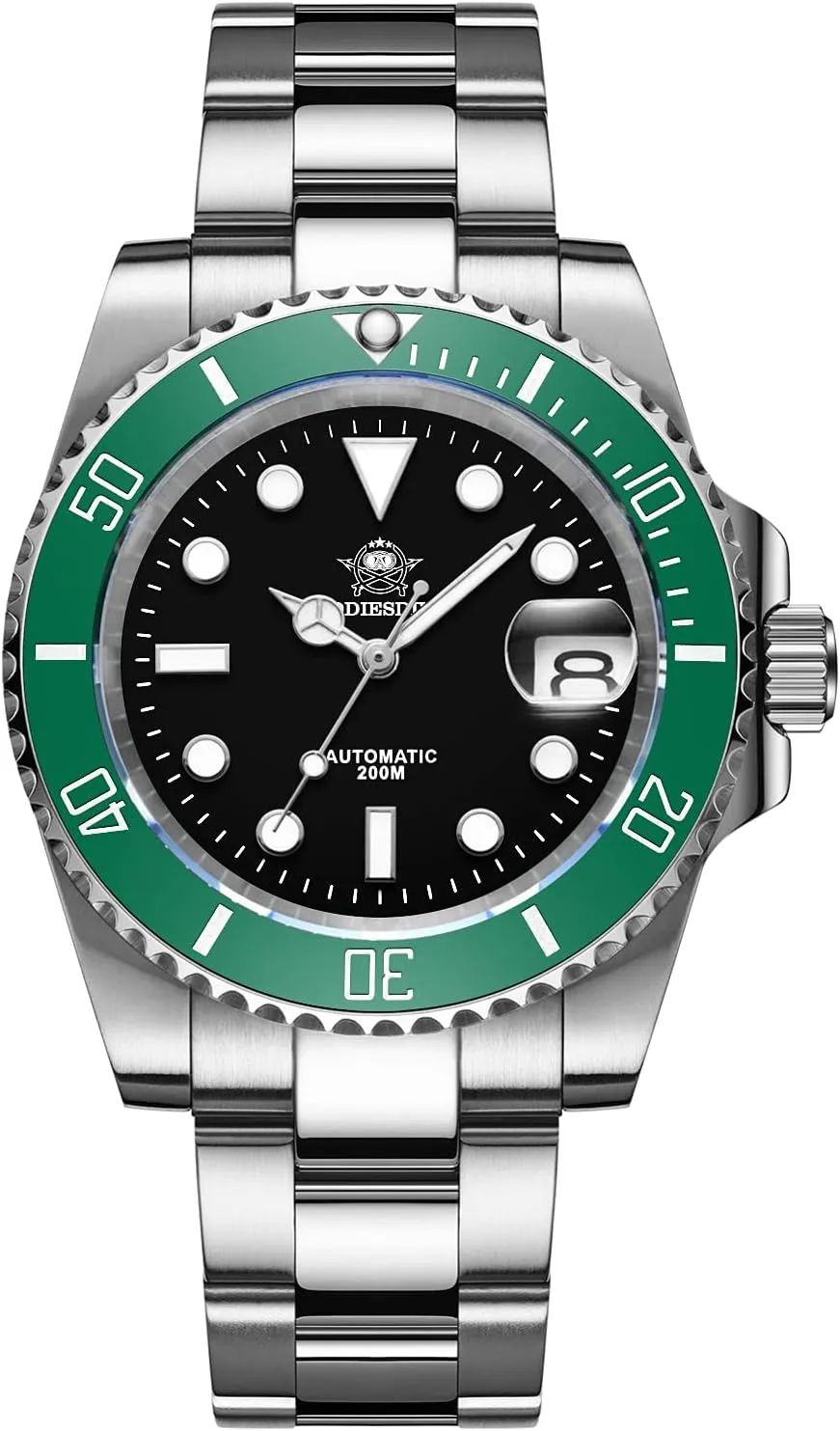 ADDIESDIVE Automatic Dive Watch for Men Steel Band Waterproof Diver 200 M Japan NH35A Movement
