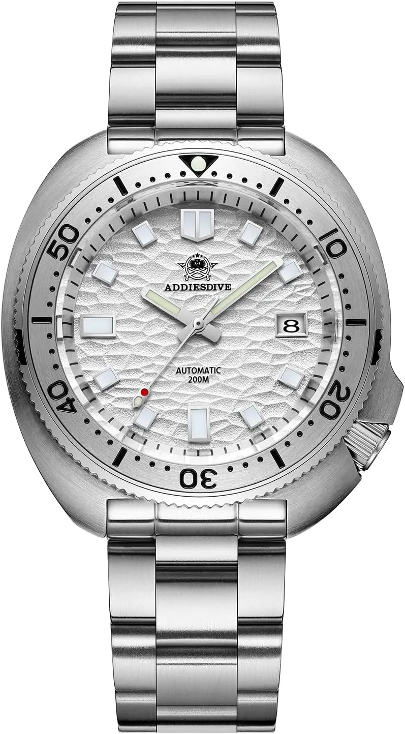 ADDIESDIVE Automatic Diver 200 M Mens Watch Luminescent Mechanical NH35A Analog Stainless Steel
