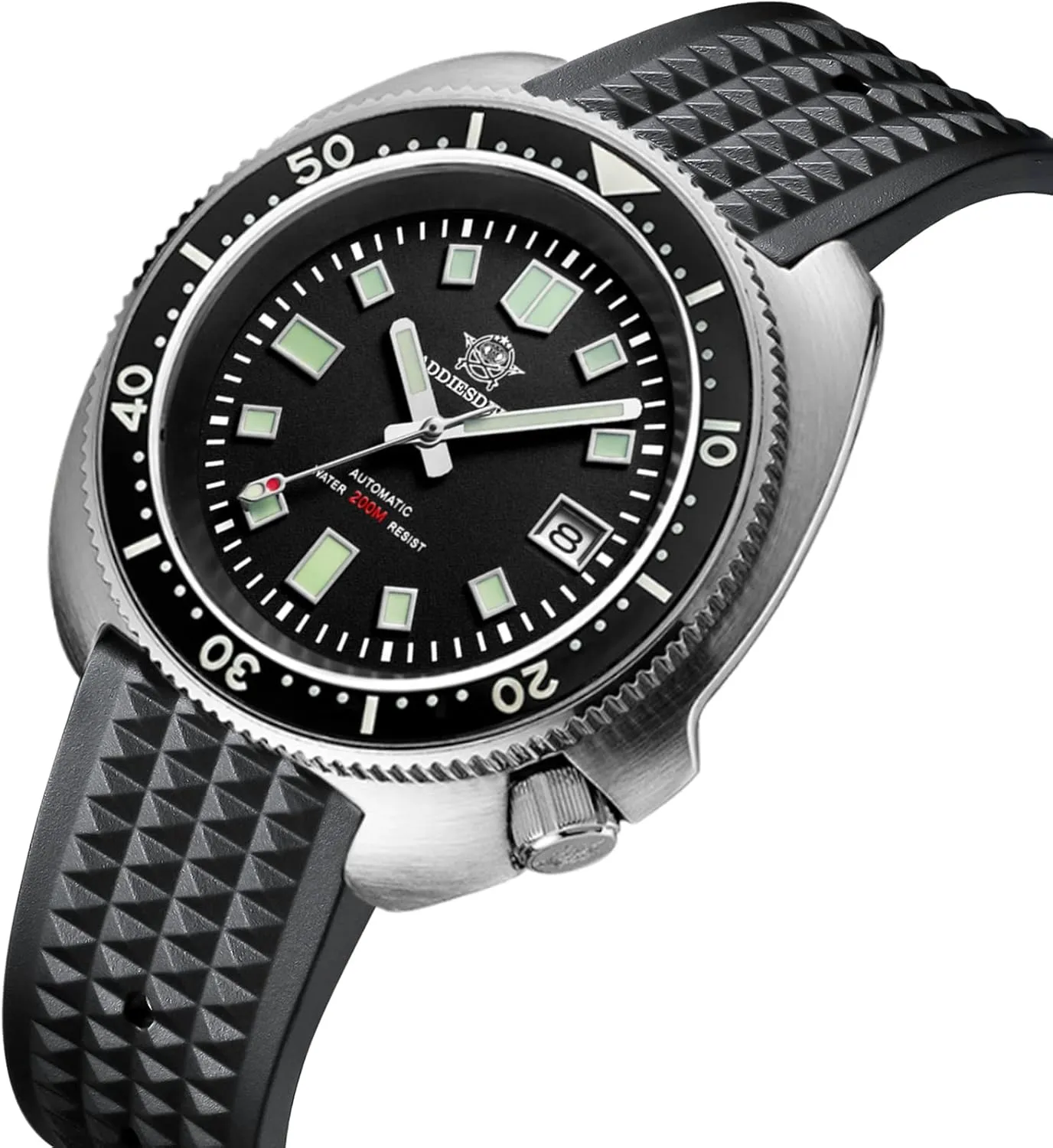 ADDIESDIVE Automatic Diver 200 M Mens Watch Luminescent Mechanical NH35A Analog Stainless Steel