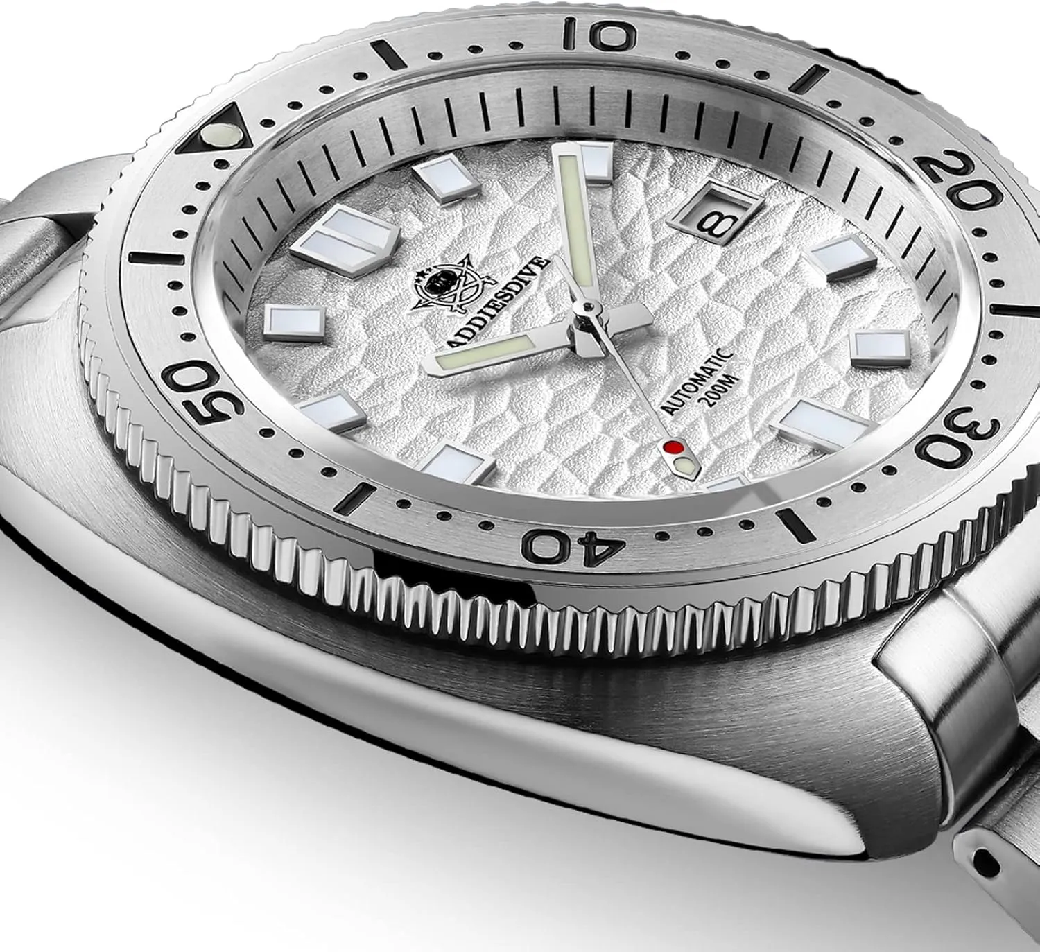 ADDIESDIVE Automatic Diver 200 M Mens Watch Luminescent Mechanical NH35A Analog Stainless Steel