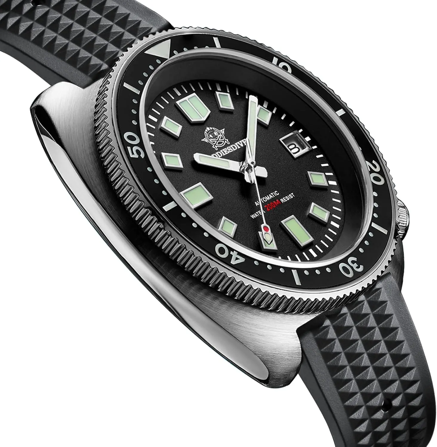ADDIESDIVE Automatic Diver 200 M Mens Watch Luminescent Mechanical NH35A Analog Stainless Steel