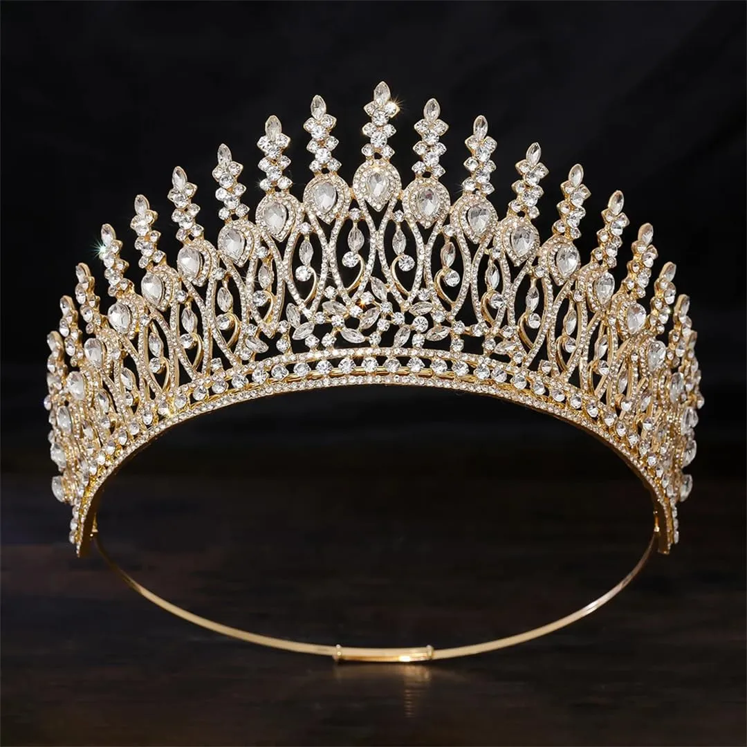Adjustable Oversized Crown Tiara Pageant Winner Miss World Crown Dress Hair Accessories