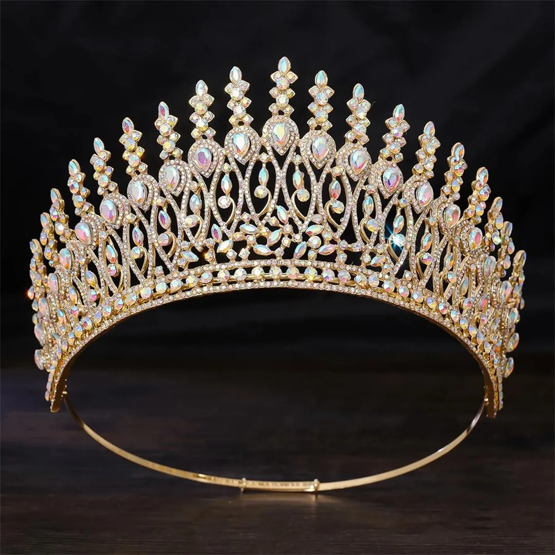 Adjustable Oversized Crown Tiara Pageant Winner Miss World Crown Dress Hair Accessories