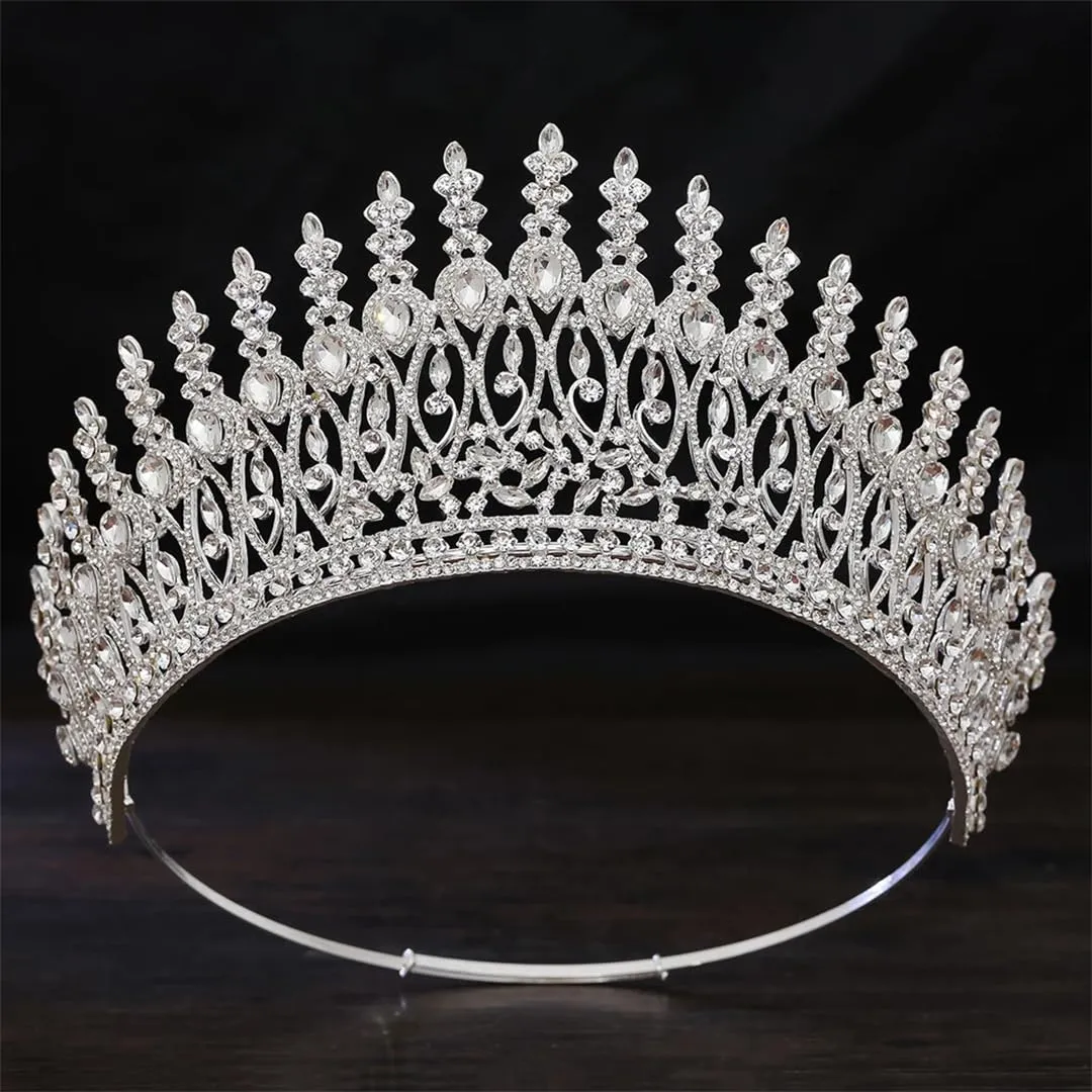 Adjustable Oversized Crown Tiara Pageant Winner Miss World Crown Dress Hair Accessories