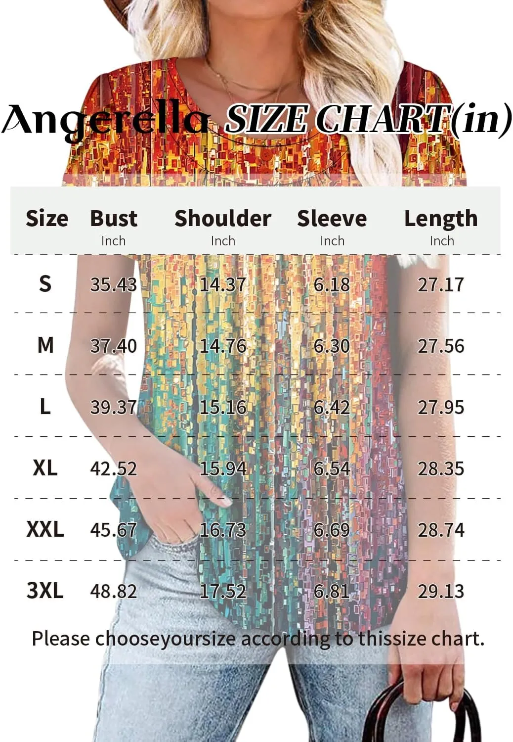Angerella Women Tunic Tops Dressy Casual Summer Short Sleeve Shirts Floral Loose Fit Pleated Boho Top S-3XL