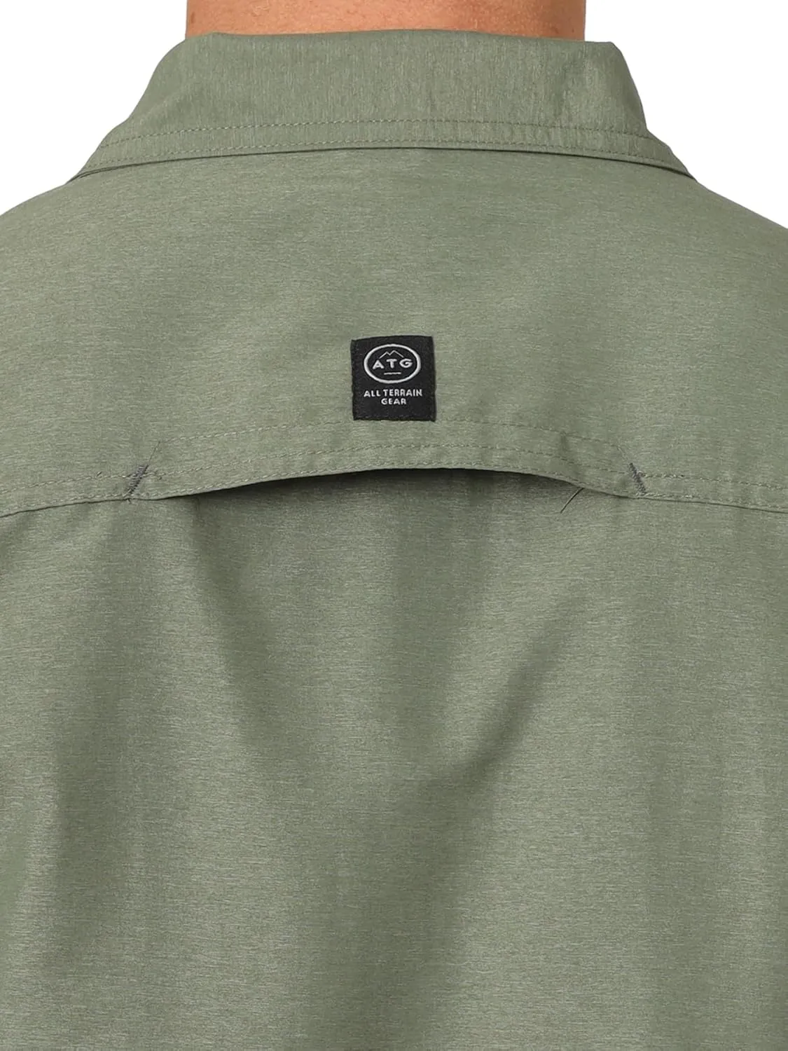 ATG by Wrangler Men's Long Sleeve Mixed Material Shirt
