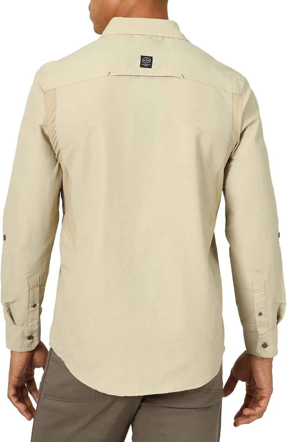 ATG by Wrangler Men's Long Sleeve Mixed Material Shirt