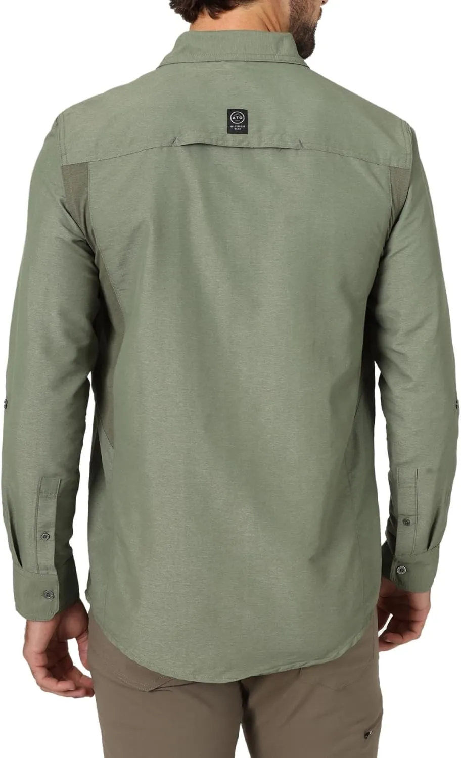 ATG by Wrangler Men's Long Sleeve Mixed Material Shirt