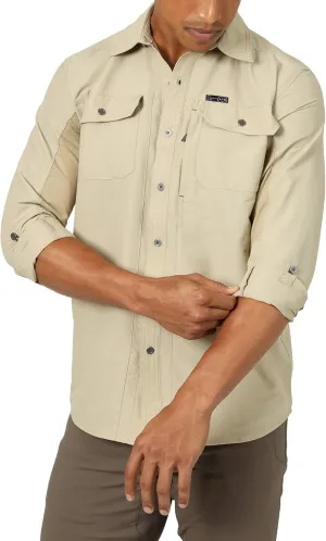 ATG by Wrangler Men's Long Sleeve Mixed Material Shirt