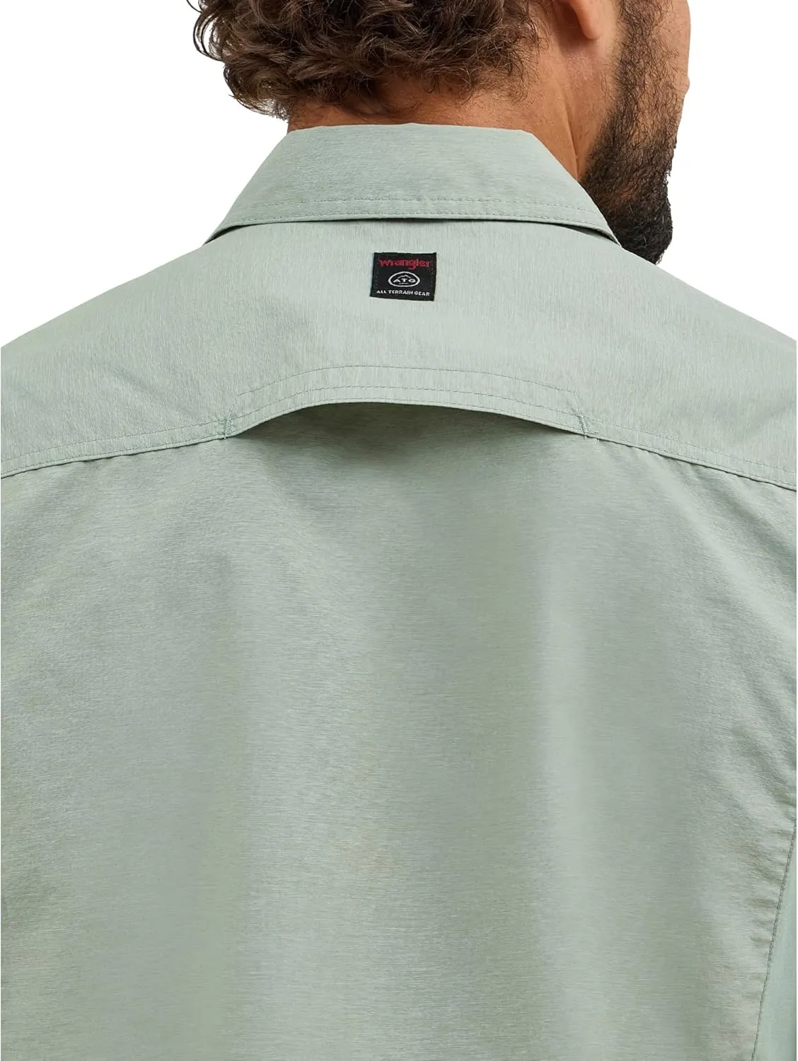 ATG by Wrangler Men's Long Sleeve Mixed Material Shirt