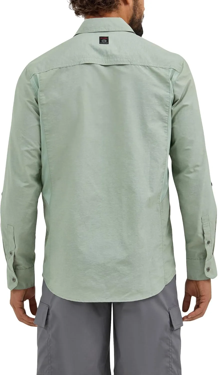 ATG by Wrangler Men's Long Sleeve Mixed Material Shirt
