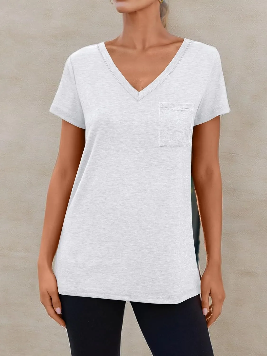 AUTOMET T Shirts for Women Short Sleeve Shirts V Neck Plus Size Summer Tops Casual Beach Vacation Outfits Clothes 2025