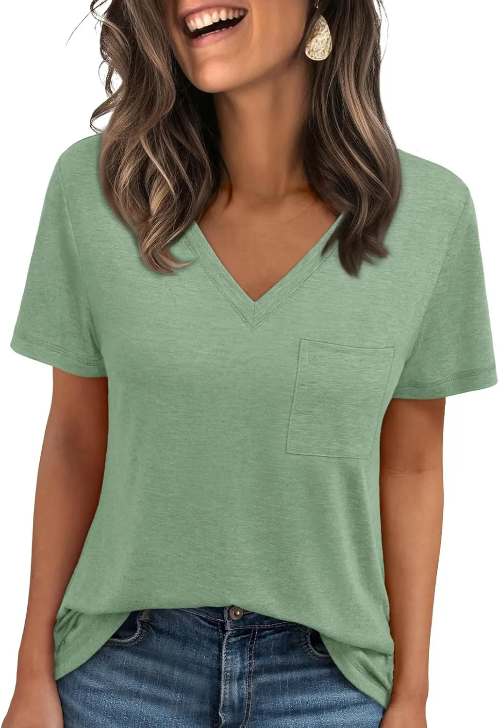 AUTOMET T Shirts for Women Short Sleeve Shirts V Neck Plus Size Summer Tops Casual Beach Vacation Outfits Clothes 2025