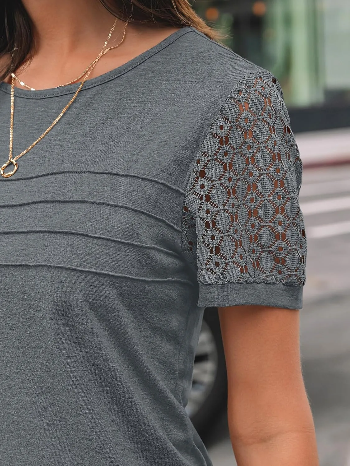 AUTOMET Women's Short Sleeve Shirts Dressy Lace Summer Tops 2025 Spring Trendy Casual T-Shirts Cute Work Outfits Blouses