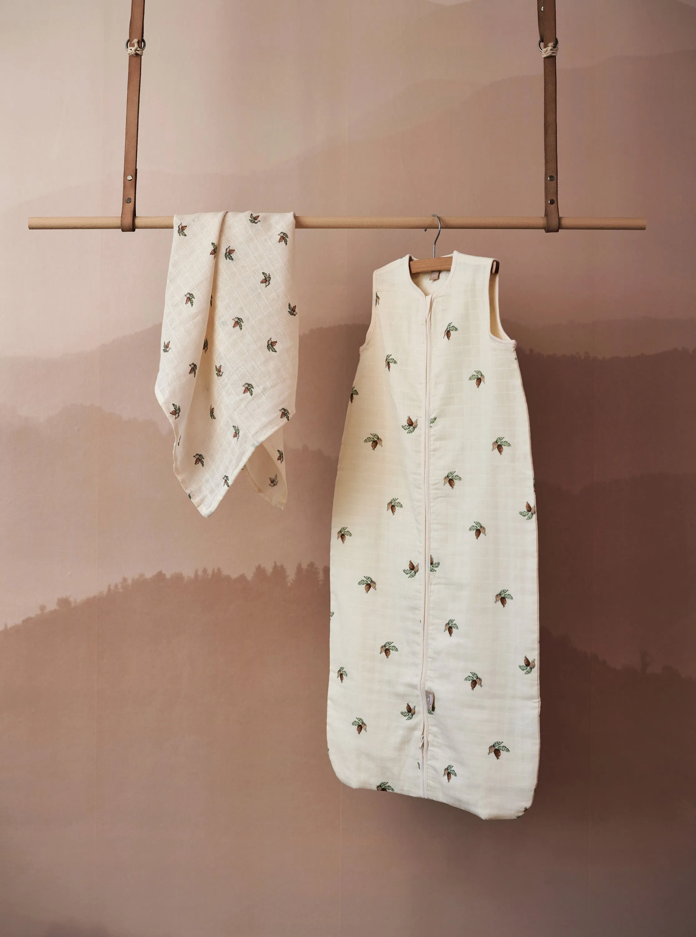 Baby Sleeping Bag Muslin 70cm - Rosehip