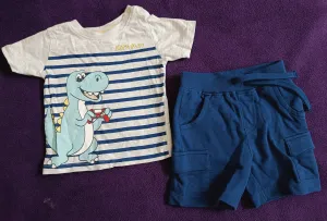 BABYHUG half sleeves knit T-shirt and Shorts set