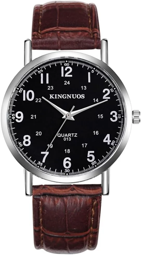 BESTKANG Men's Watches Fashion Minimalist Watches for Men Simple Business Casual Waterproof Quartz Wrist Watch (Blue)