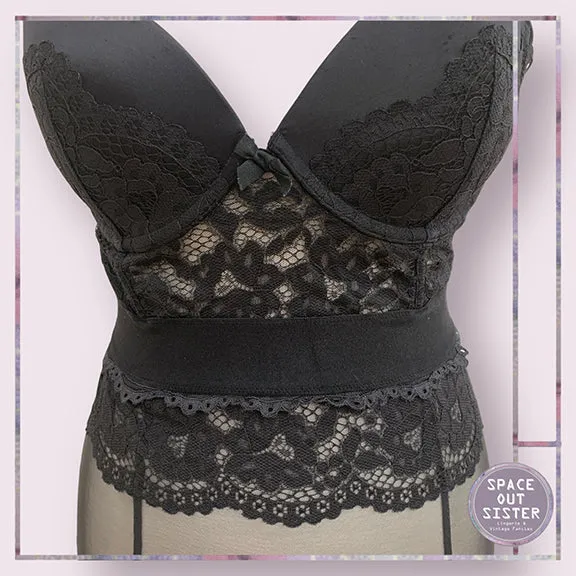 Black Lingerie Dress with Garter Straps