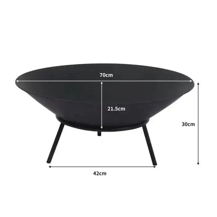 Black Steel Fire Pit