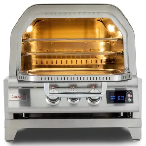 Blaze 26-Inch Countertop Propane Outdoor Pizza Oven W/ Rotisserie & Countertop Sleeve