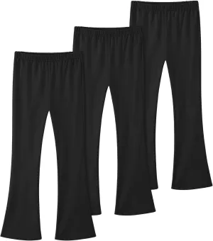 BOOPH Girls Flare Leggings Kids High Waist Bell Bottom Pants Casual Cotton Leggings for Teen Girls