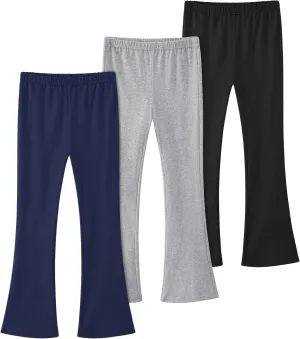 BOOPH Girls Flare Leggings Kids High Waist Bell Bottom Pants Casual Cotton Leggings for Teen Girls