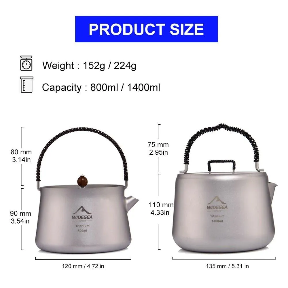 Camping Titanium Kettle1.4 L