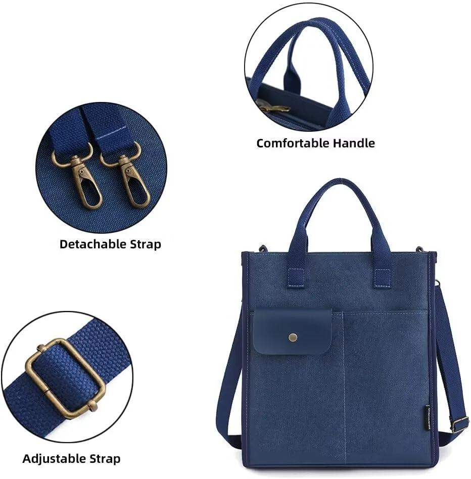 Canvas Tote Handbag for Women Casual Shoulder Bag Designer Top Handle Satchel Crossbody Handbag for Travel Work
