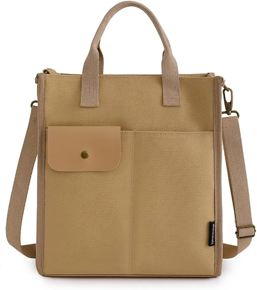 Canvas Tote Handbag for Women Casual Shoulder Bag Designer Top Handle Satchel Crossbody Handbag for Travel Work