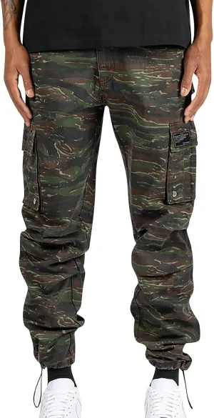 Cargo Pants for Men Solid Color Multi-Pocket Camo Pants Work Pants for Men Oversized Sweatpants Stretch Pants Men