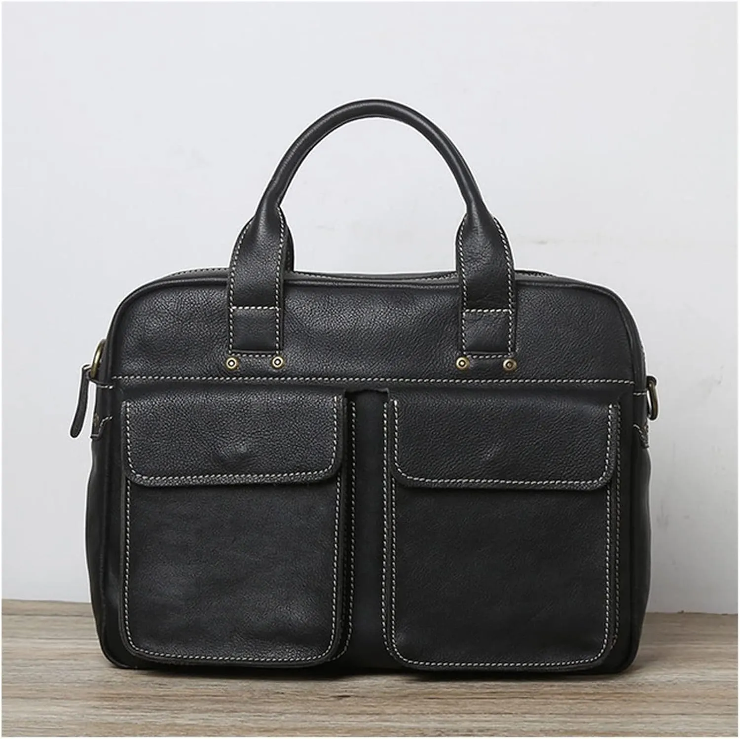 Casual Men's Handbag Business Briefcase Large Shoulder Messenger Document Bag for 14" Laptop