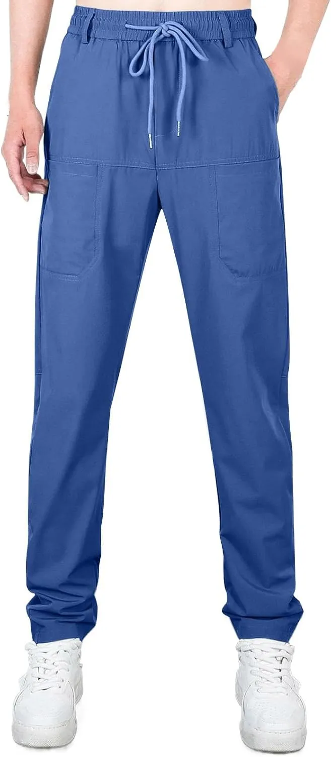 Chinos Pants Men Stretch Active Mens Slacks Chino Pants Slim Fit Twill Tapered Pants Cargo Casual Pants Golf Joggers