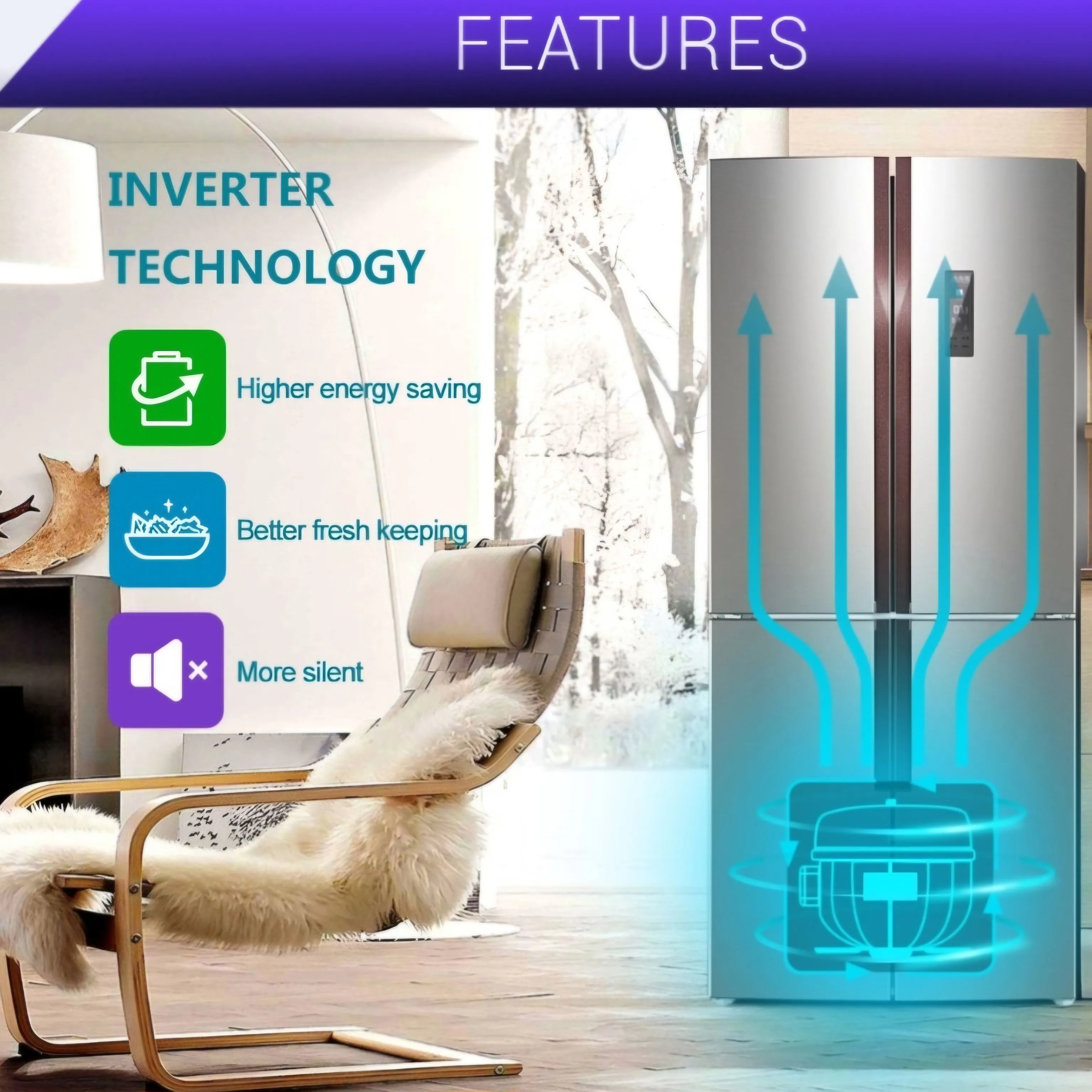 Chiq 15 Cu. Ft Top Mount - Inverter Technology