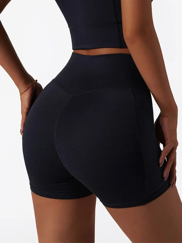ContourCraft High-Waist Yoga Shorts
