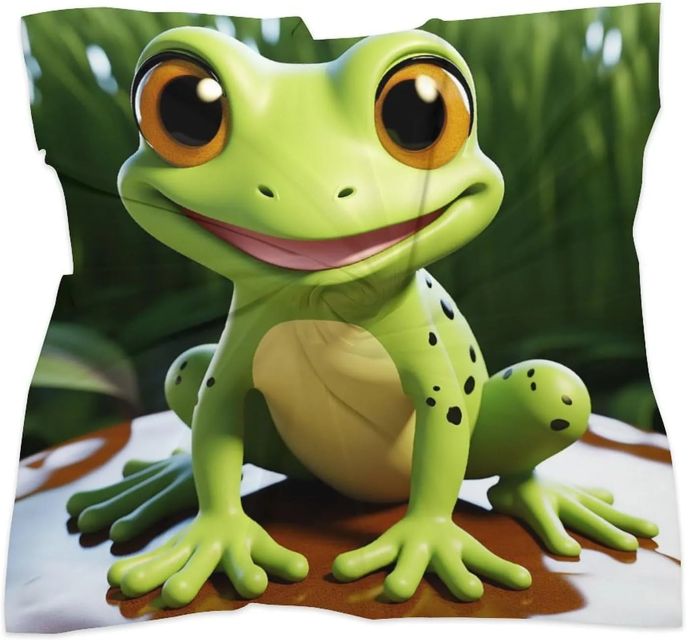 Cute Frog Head Scarf Like Silk Scarf Lightweight Fashion Satin Hair Bandanas for Women Boho Headscarf Hair Wrap Bandana Headband Handkerchief Silk Scarves for Bag Purse Neck 18 Inch