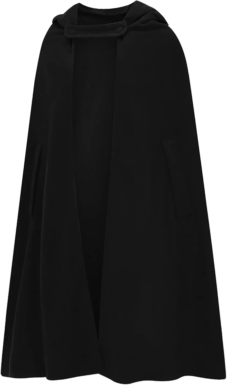 DASAYO Women Oversize Long Cloak Hooded Cardigan Open Front Cape Mantle Trench Coats Shawl Cape Windproof Walker Coat Winter