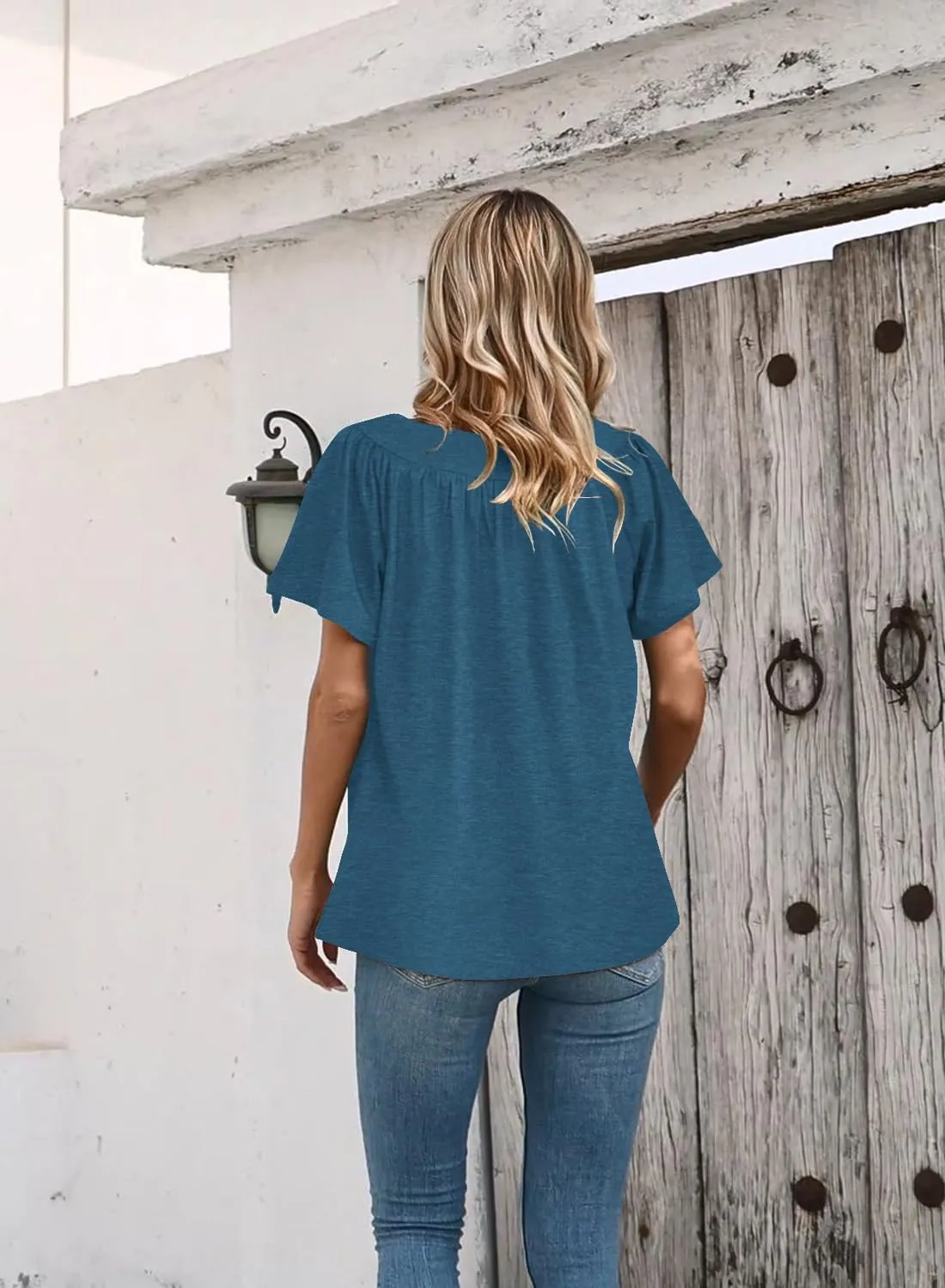 Disamer Summer Tops for Women 2025 Trendy Boho Floral Tank House Short Sleeve Shirts Loose Fit Casual Dressy Basic Tee