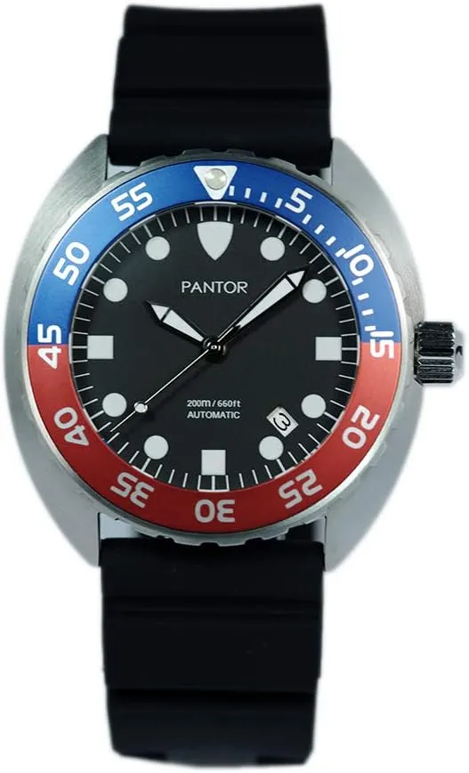 Dive Watch - 200m Automatic Watches for Men with Rubber Strap_Nautilus Diver Watches