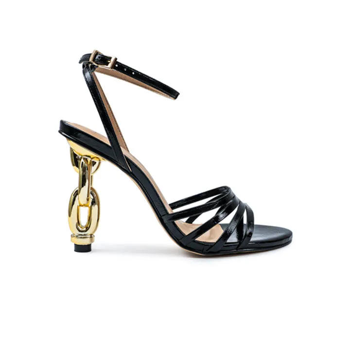 Dramatic Mule with Chain Heels BWR 088