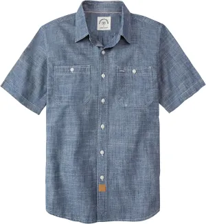 Dubinik Mens Short Sleeve Button Down Casual Cotton Regular Fit Lightweight Pocket Chambray Mens Button Down Short Sleeve
