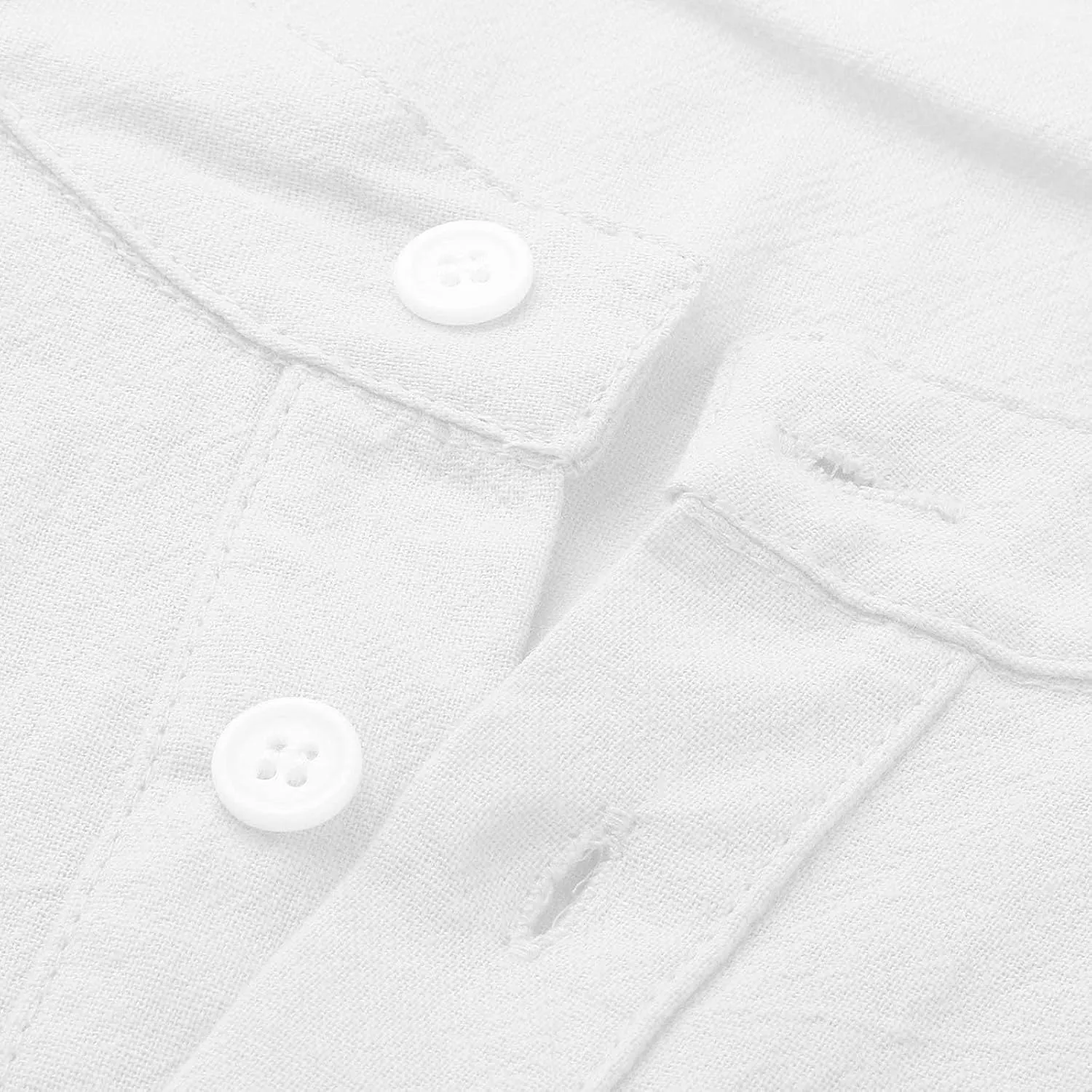 DuDubaby Linen Shirts for Men Designer Spring Summer Men's Casual Cotton Linen Solid Color Short Sleeve Shirts Loose Stand