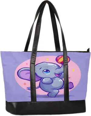 Elephant Volleyball Laptop Tote Bag for Women Lightweight Work Purse with Multiple Compartments Fits 13-15.6 Inch Laptop Tablet Shoulder Bag for Office Travel Daily Use
